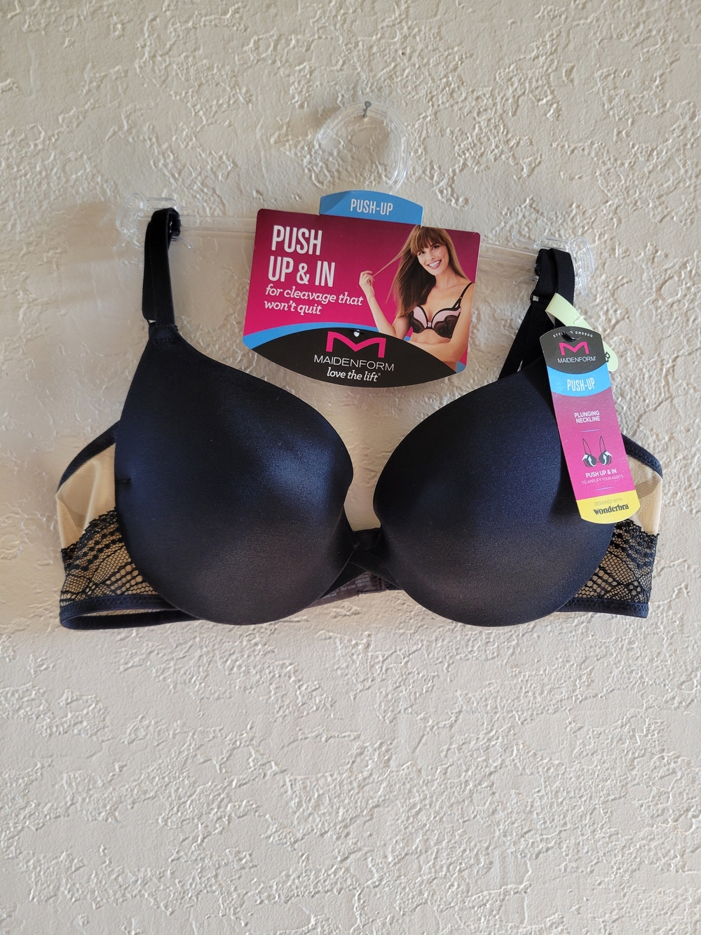 Maidenform Black Push-Up T-Shirt Bra